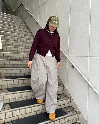 (Unisex) Striped Pintuck Overpants