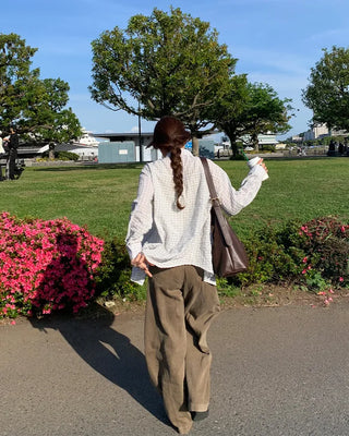 Wide-leg collar pants