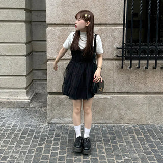Chiffon layered mini dress