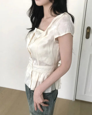 satin ribbon blouse