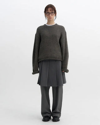 Pleated midi skirt