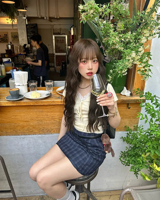 [1st Re-release] (ORIGINAL) Check A-line Mini Skirt