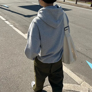Plain hooded parka