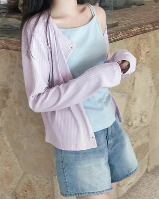 Daily Rib T-Shirt Cardigan