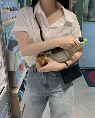 (7 colors) Double-stitched washed shirt