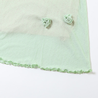 Off shoulder ruffle flower applique ruched maxi dress