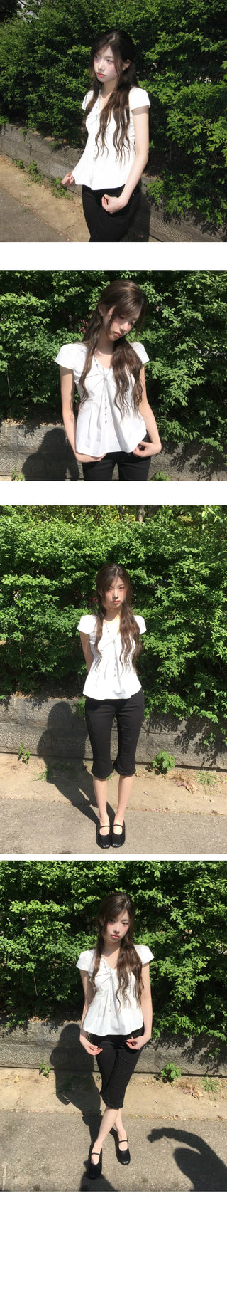 Letter Short Sleeve Blouse - 3 colors