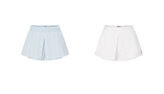 [NOTAWEAR] Fake two-piece textured skirt