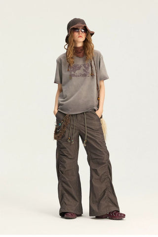 [Monterest] Washed Pleated Wide Leg Pants