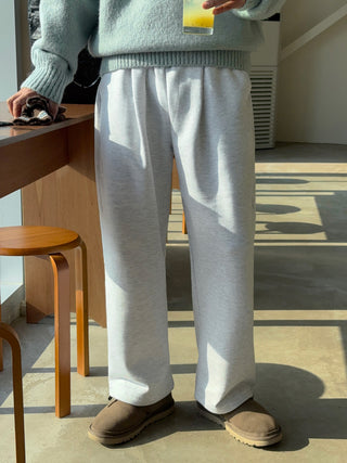 Allo One-Pleat Drawstring Fleece-Lined Training Pants
