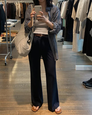 Semi-bootcut slacks