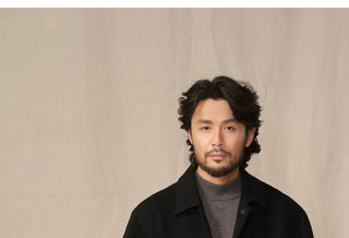 [CULTUM] Knit Collar Snap Button Jacket