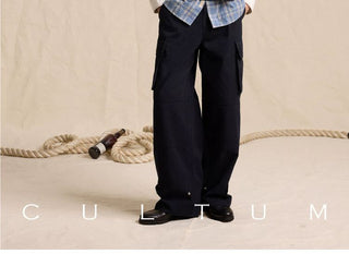 [CULTUM] Cotton Plaid Work Shirt with Pockets