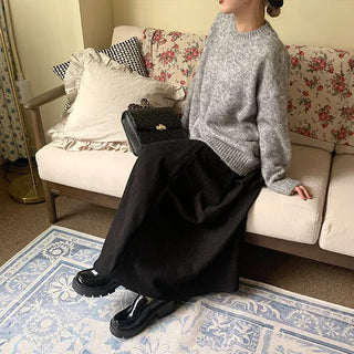 Flared long skirt