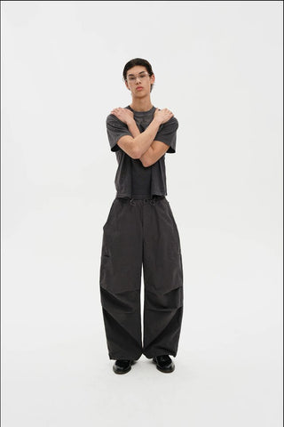 [MASONPRINCE] Cotton Utility Parachute Pants