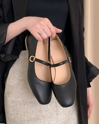 2779 Mary Jane Square Flat Shoes (4 colors)