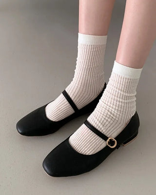 2779 Mary Jane Square Flat Shoes (4 colors)