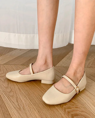 2779 Mary Jane Square Flat Shoes (4 colors)