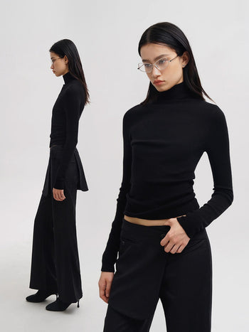 [MASONPRINCE] Seamless Cashmere Blend Layer Shirt