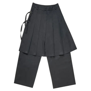 (2 colors) Wide-leg skirt pants