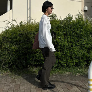 (Unisex) Big Pocket Nylon Easy Pants