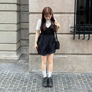 Chiffon layered mini dress