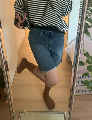 Denim half shorts