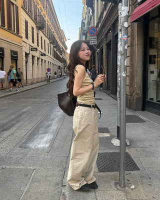Striped slim camisole