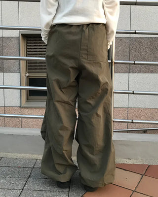Nylon wide Joker pants