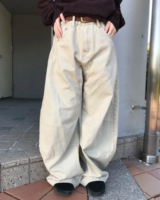 Balloon Cotton Wide Pants