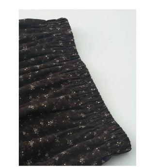 Elastic waist floral long skirt