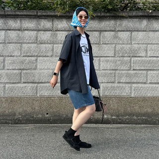 Basic Oversized Short-Sleeve Shirt