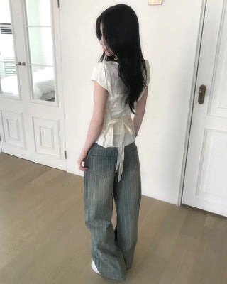satin ribbon blouse