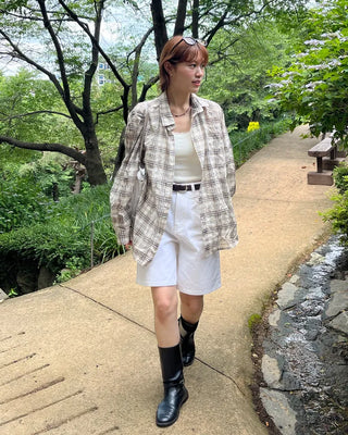 Checked overshirt