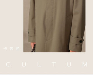 [CULTUM] Wool Blend Waterproof Mac Coat