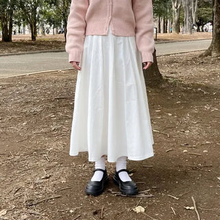 Pintuck flared skirt