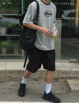 WHITE Ringer Short Sleeve T-shirt (3 colors)