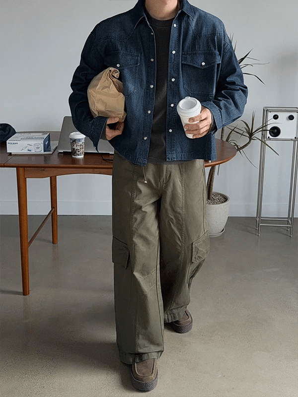 Shovel Western Crop Denim Shirt