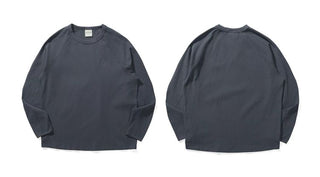 [Monterest] Waffle Knit Drop Shoulder Long Sleeve Tee