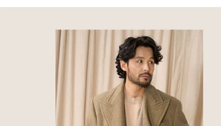 [CULTUM] Heavyweight Wool Herringbone Polo Coat