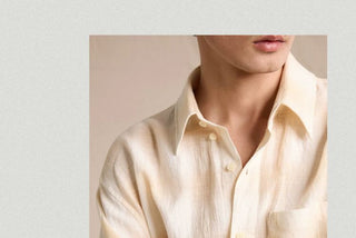 [CULTUM] Linen Blend Check Seersucker Shirt