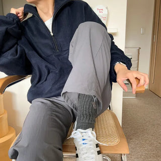 Nylon wide-leg pants