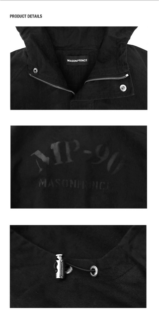 [MASONPRINCE] Distressed military windbreaker jacket