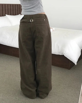 ROT CARCO BACK WIDE PANTS (2color)
