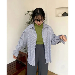 Cuff Point Striped Shirt