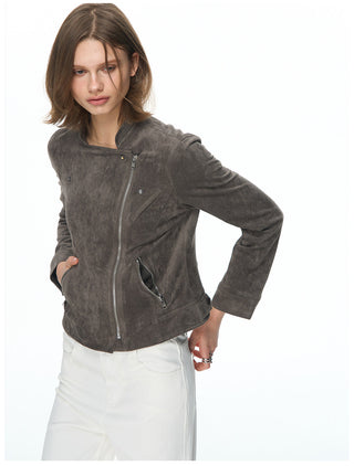 [NECY] Vintage Suede Short Jacket