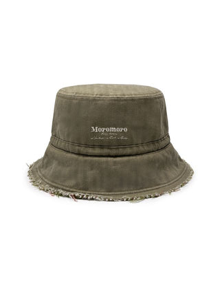 [moromoro2] Distressed Bow Bucket Hat