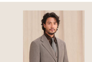 [CULTUM] Herringbone Brushed Flannel Suit Set