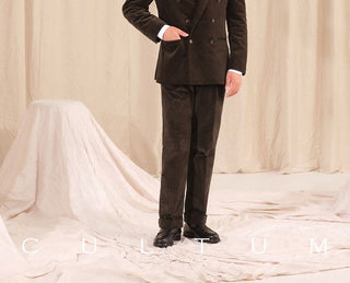 [CULTUM] Double-Breasted Cotton Corduroy Suit Set