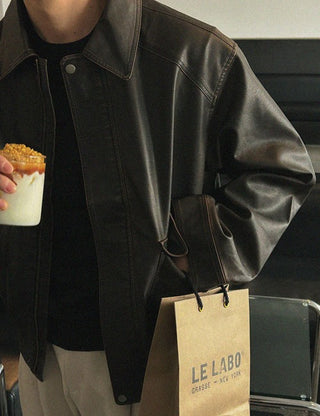 Jamie Washed Leather Jacket (2 colors)